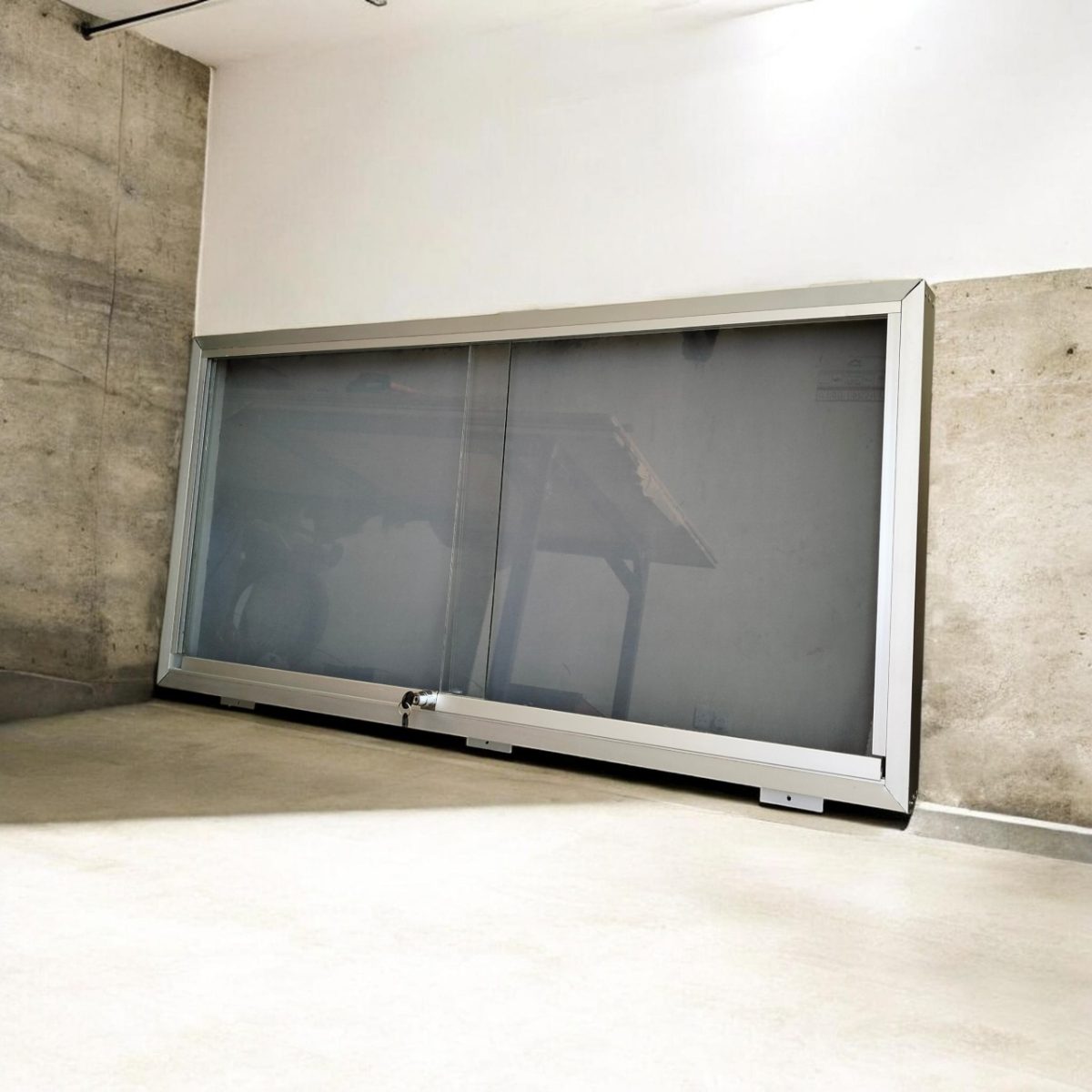 3x2ft Glass Sliding Notice Board