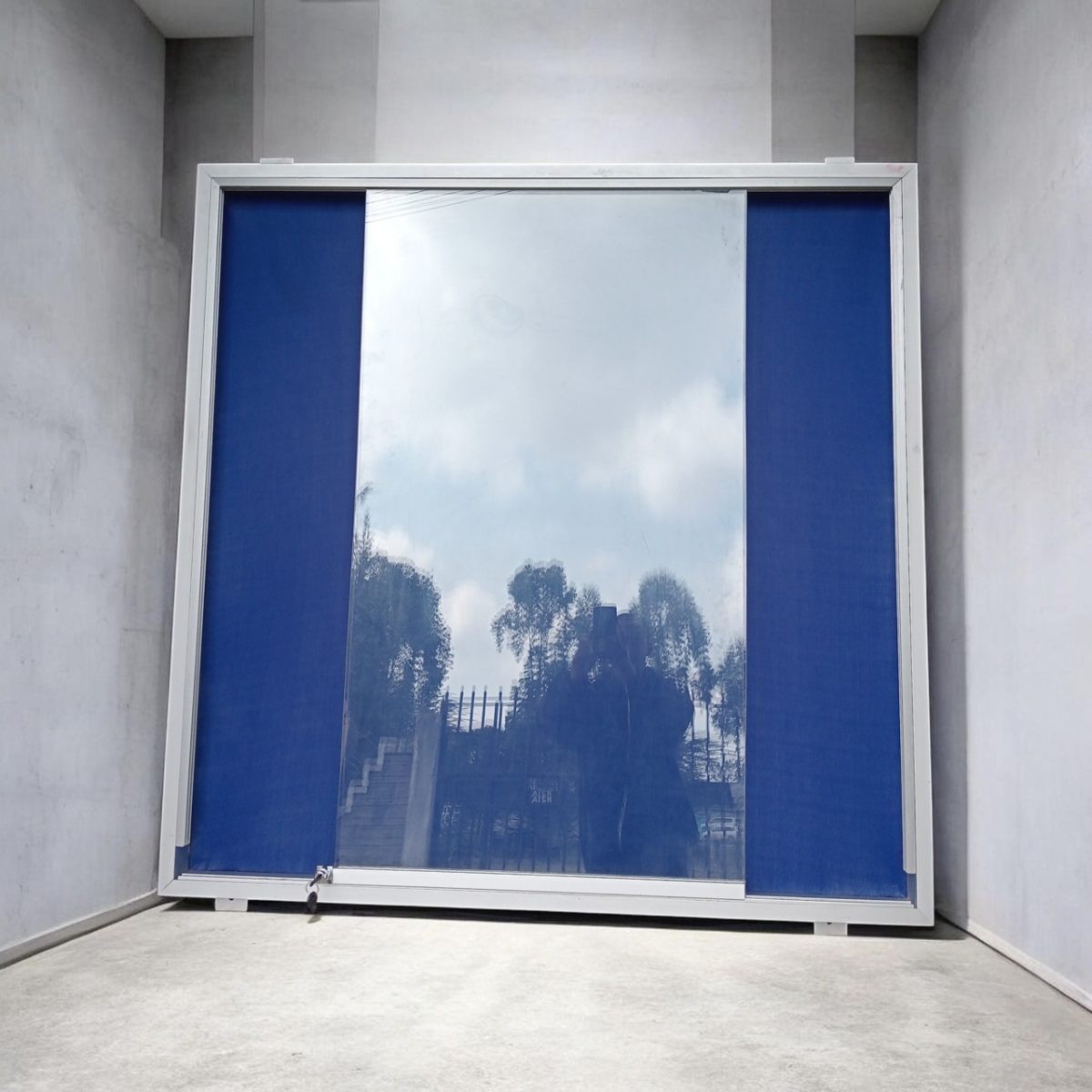 4x4ft Glass Sliding Notice Board