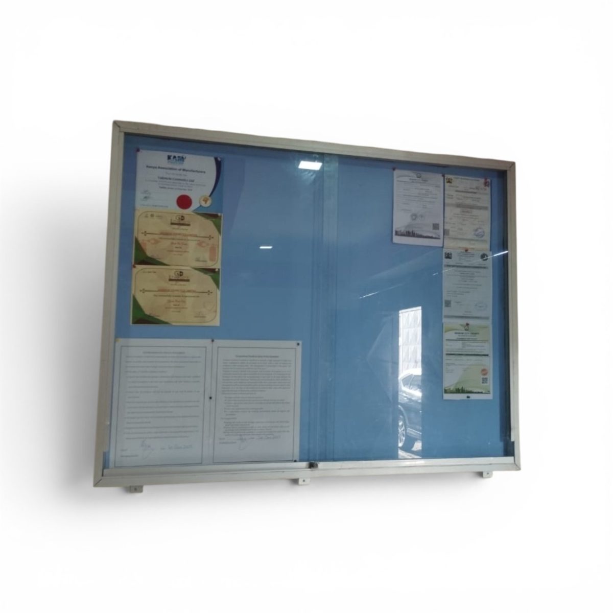 5x4ft Glass Sliding Notice Board